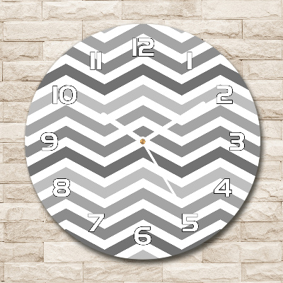 Round wall clock Gray zigzags