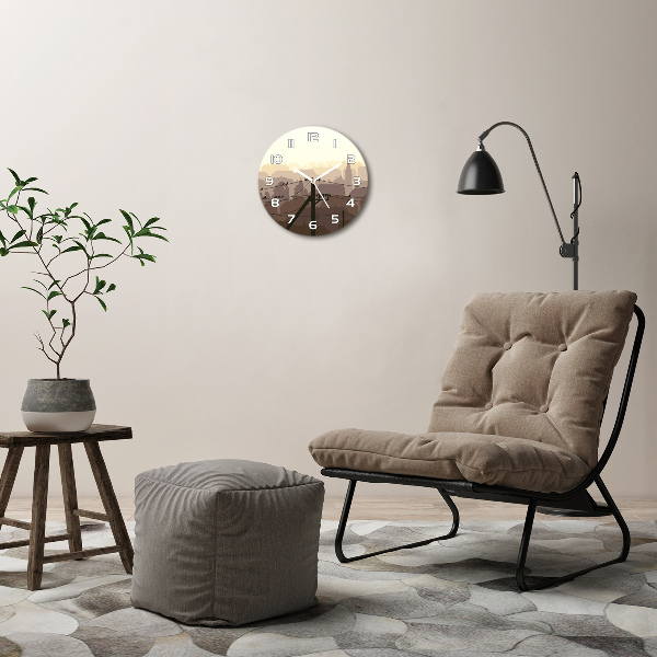 Round wall clock City voltage line