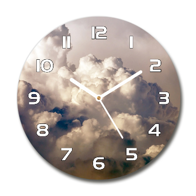 Round wall clock Clouds in the sky