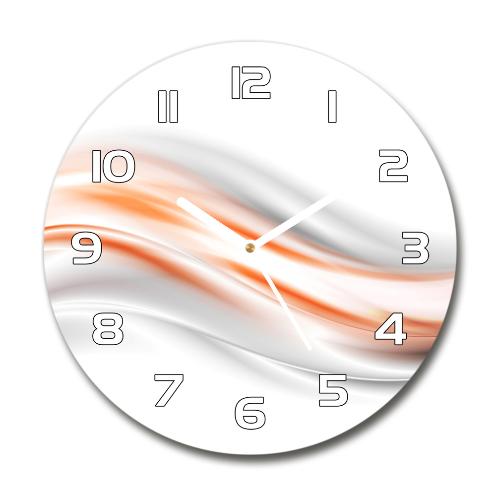 Round clock glass Wave abstraction