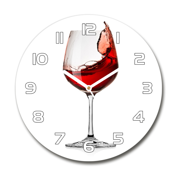 Round wall clock Red wine