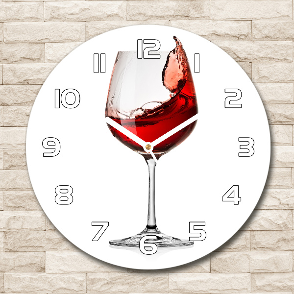 Round wall clock Red wine