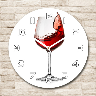 Round wall clock Red wine