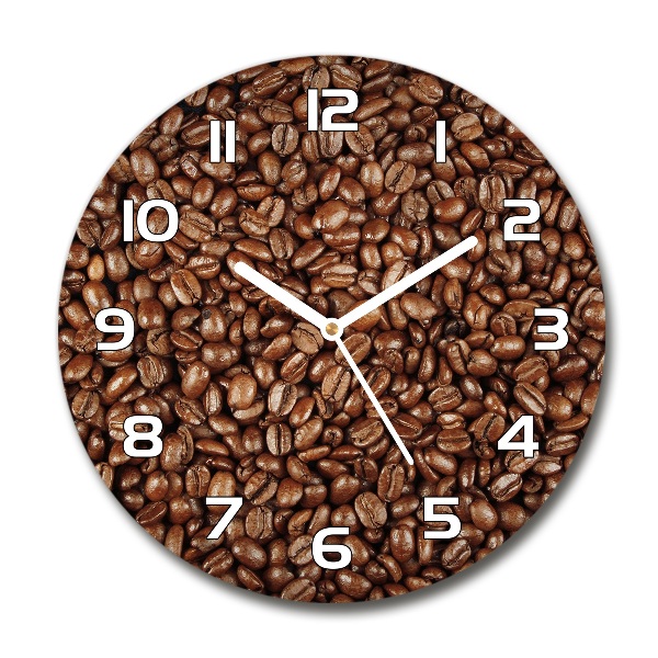 Round wall clock Coffee beans