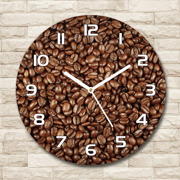 Round wall clock Coffee beans