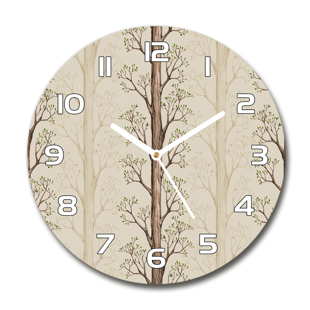 Round wall clock Trees