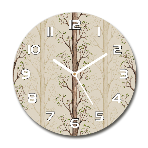 Round wall clock Trees