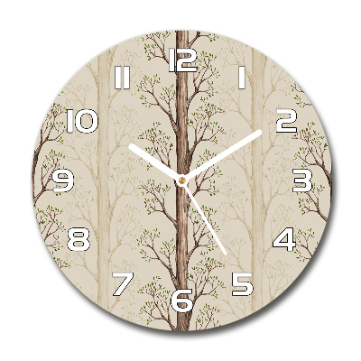 Round wall clock Trees