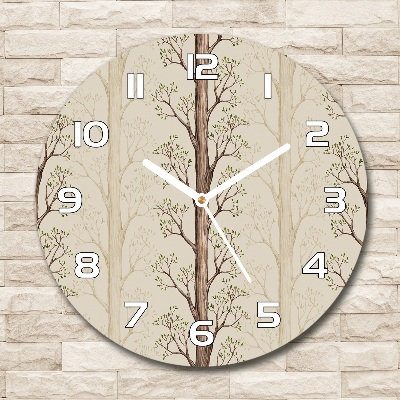 Round wall clock Trees