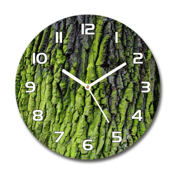 Round wall clock Tree bark