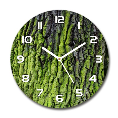 Round wall clock Tree bark