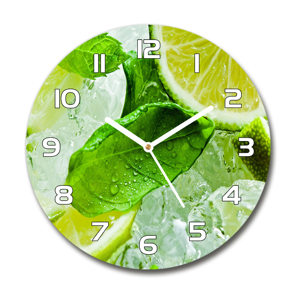 Round wall clock Ice lime