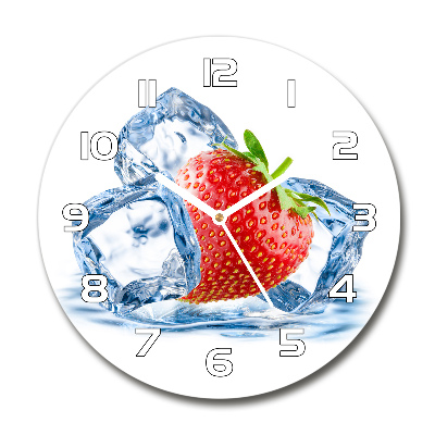 Round wall clock Strawberry with ice