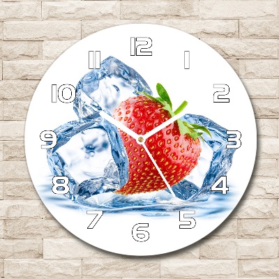 Round wall clock Strawberry with ice