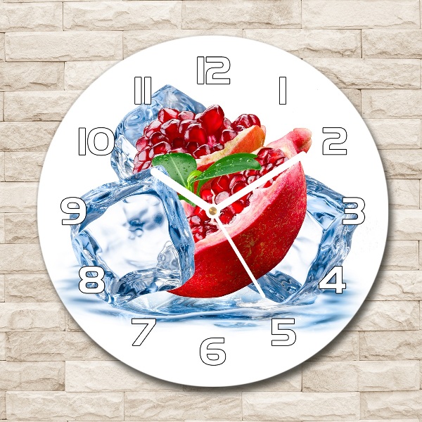 Round wall clock Ice navy blue