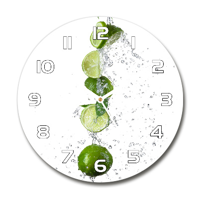 Round wall clock Lime and water