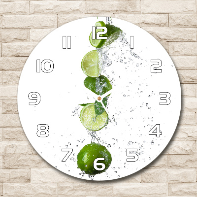 Round wall clock Lime and water