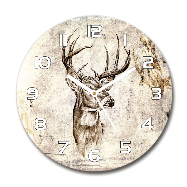 Round wall clock Deer