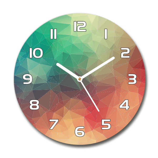 Round wall clock Geometric background