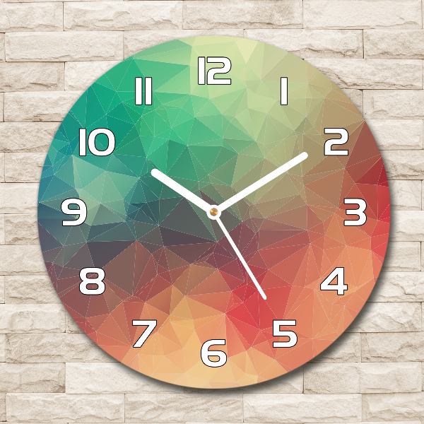 Round wall clock Geometric background