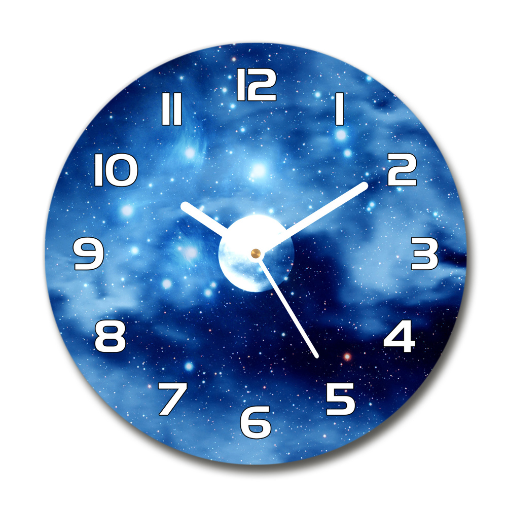 Round wall clock full moon