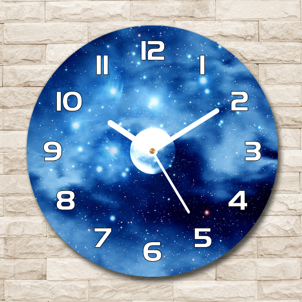 Round wall clock full moon