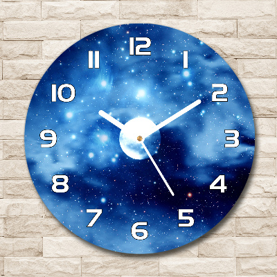 Round wall clock full moon