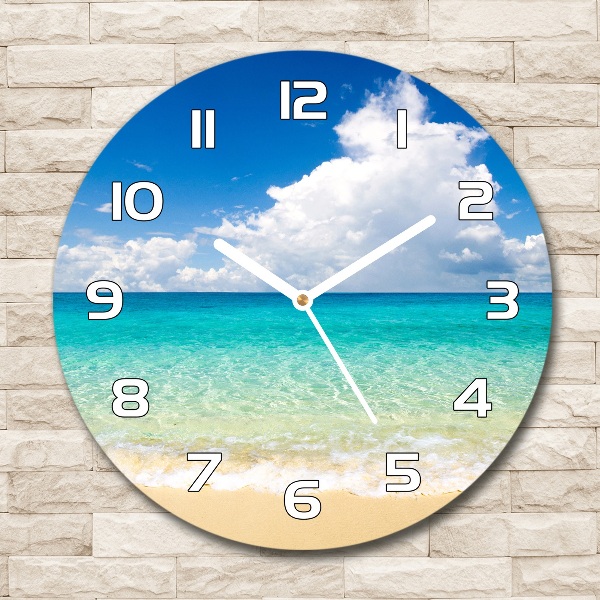 Round wall clock Paradise beach