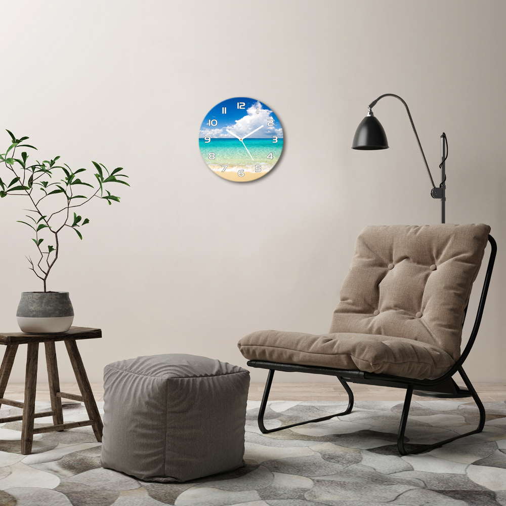 Round wall clock Paradise beach