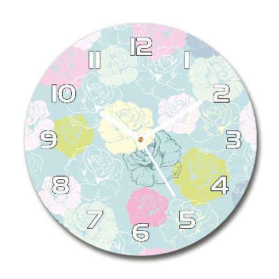 Round wall clock Roses