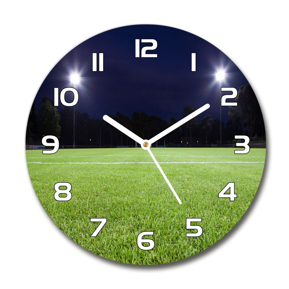 Round wall clock Football pitch