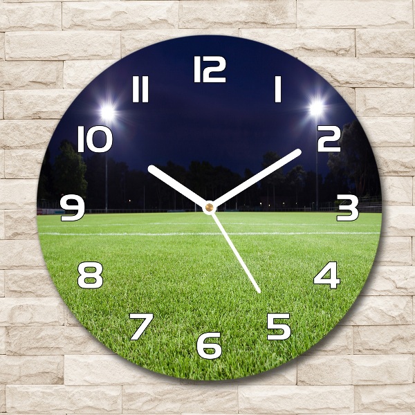 Round wall clock Football pitch