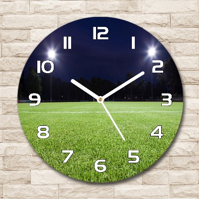 Round wall clock Football pitch