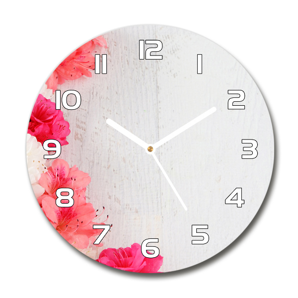 Round wall clock Flowers