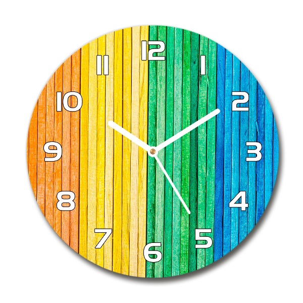Round wall clock Colorful stripes