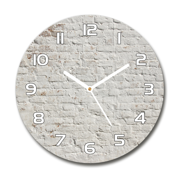 Round wall clock Brick wall