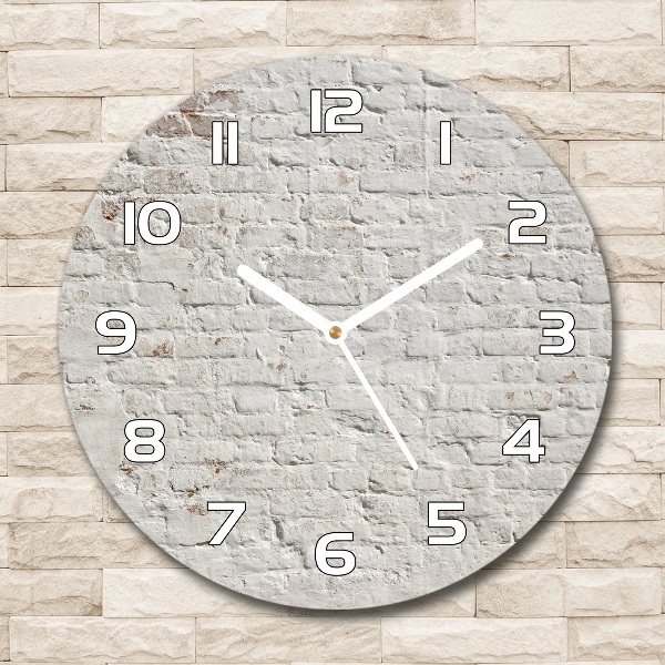 Round wall clock Brick wall