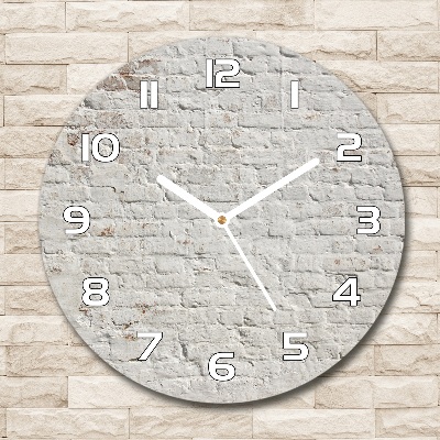 Round wall clock Brick wall