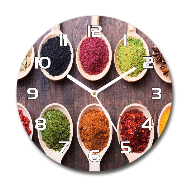 Round wall clock Colorful spices