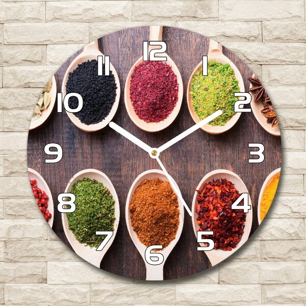 Round wall clock Colorful spices