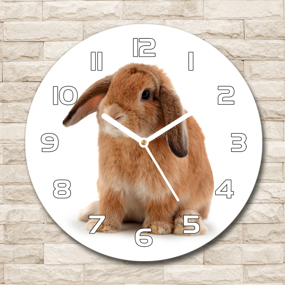 Round wall clock Rabbit ore