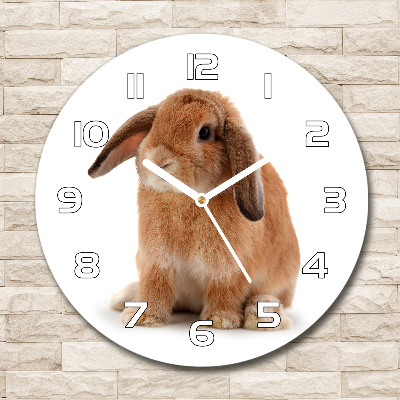 Round wall clock Rabbit ore