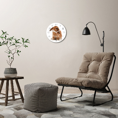 Round wall clock Rabbit ore