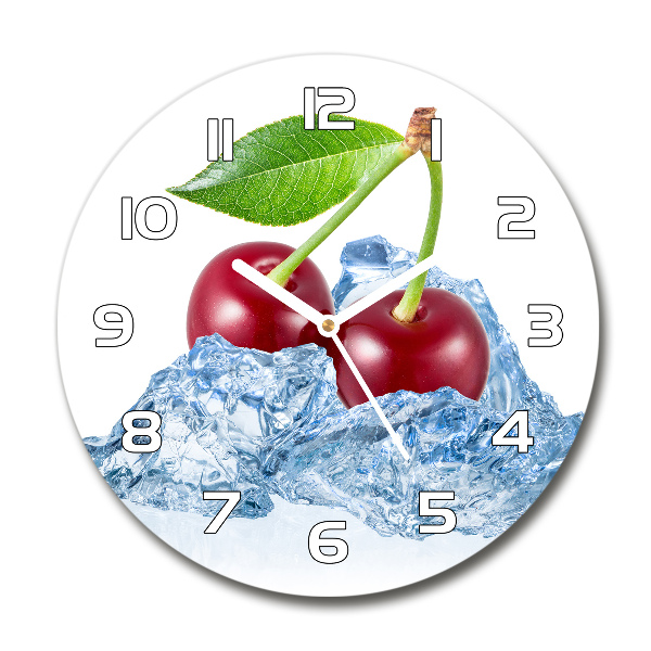 Round wall clock Cherry with ice