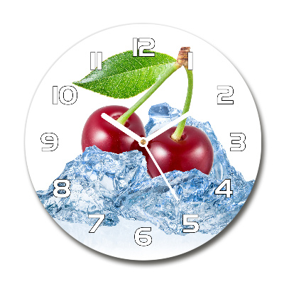 Round wall clock Cherry with ice