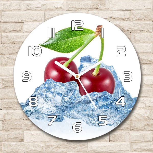 Round wall clock Cherry with ice