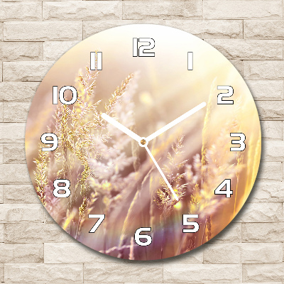 Round wall clock Tall grass