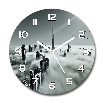 Round wall clock Fog on Dubai