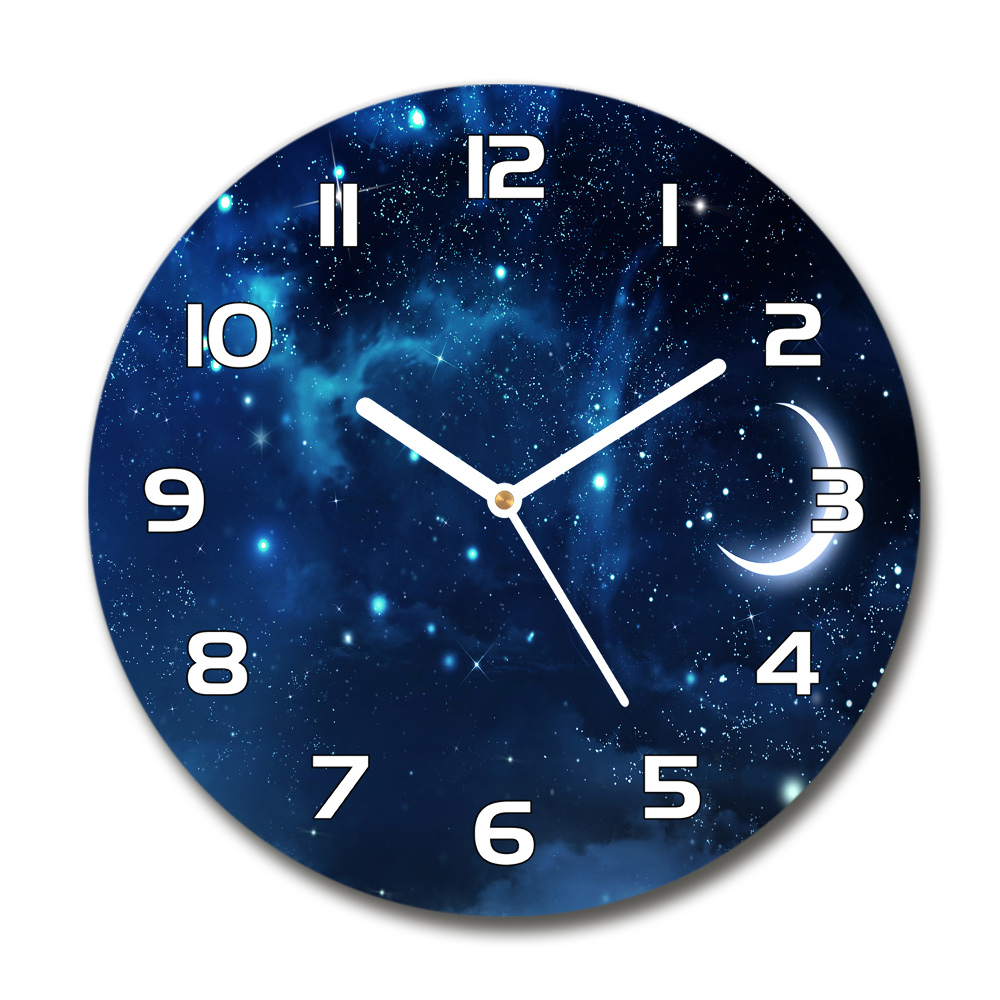 Round wall clock Starry sky