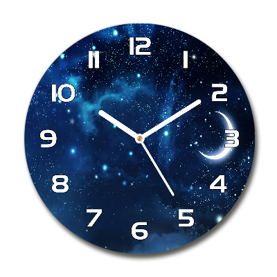 Round wall clock Starry sky